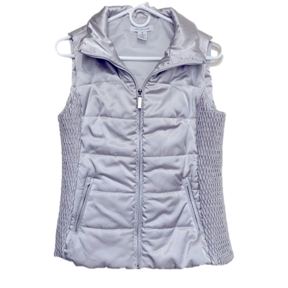 Liz Claiborne Jackets & Blazers - Liz Claiborne Vest, Size S, Silver Satin.